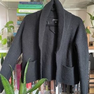 Black Crop Cardigan Banna Republic